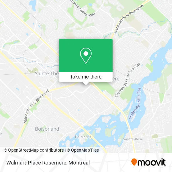 Walmart-Place Rosemère map