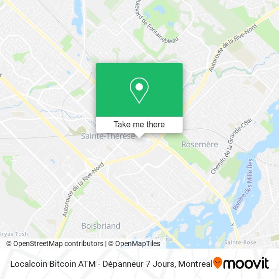 Localcoin Bitcoin ATM - Dépanneur 7 Jours map