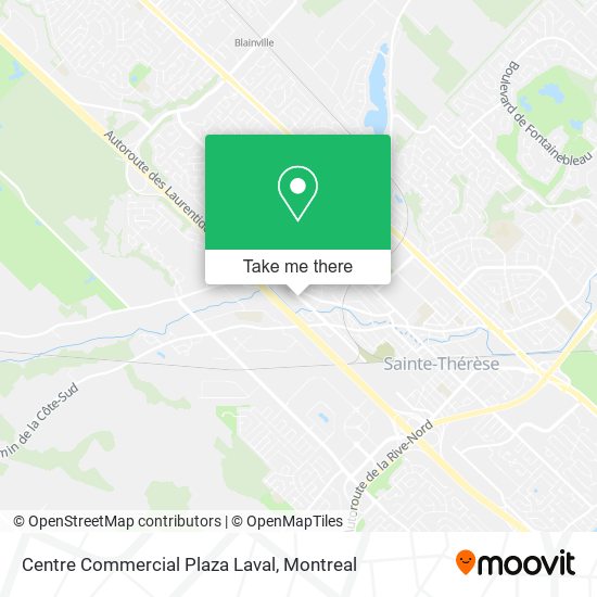 Centre Commercial Plaza Laval map