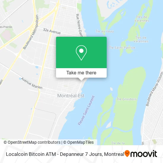Localcoin Bitcoin ATM - Depanneur 7 Jours map