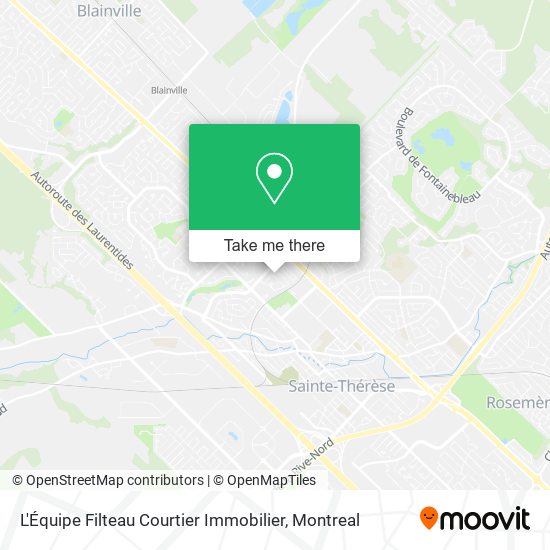 L'Équipe Filteau Courtier Immobilier map