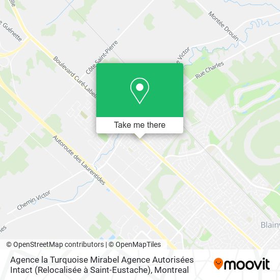 Agence la Turquoise Mirabel Agence Autorisées Intact (Relocalisée à Saint-Eustache) map
