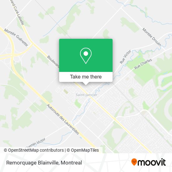 Remorquage Blainville map