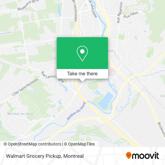 Walmart Grocery Pickup map