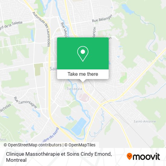 Clinique Massothérapie et Soins Cindy Emond map