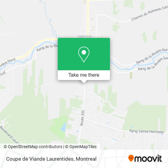 Coupe de Viande Laurentides map