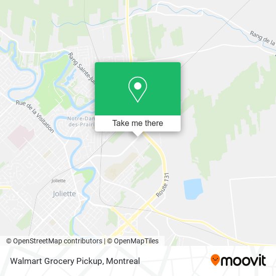 Walmart Grocery Pickup map