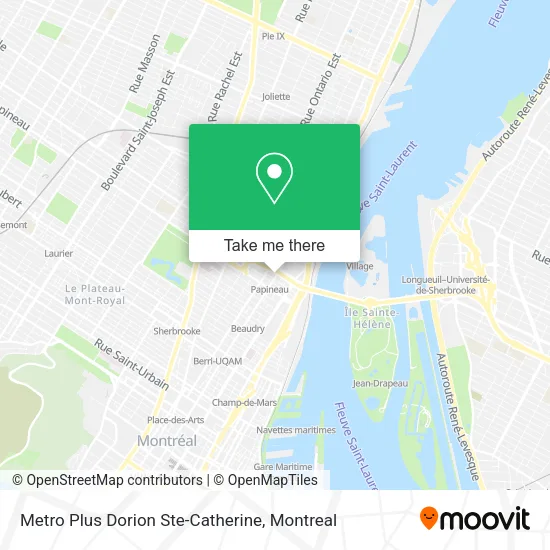 Metro Plus Dorion Ste-Catherine map