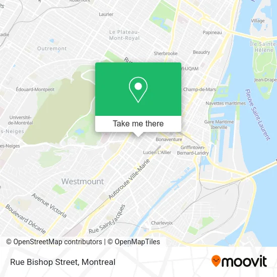 Rue Bishop Street map