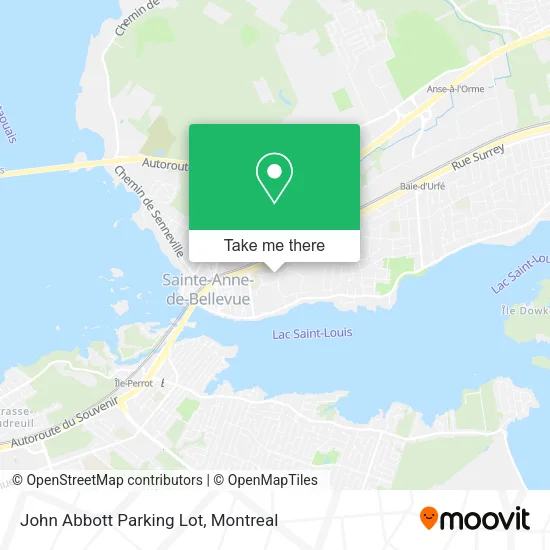 John Abbott Parking Lot map