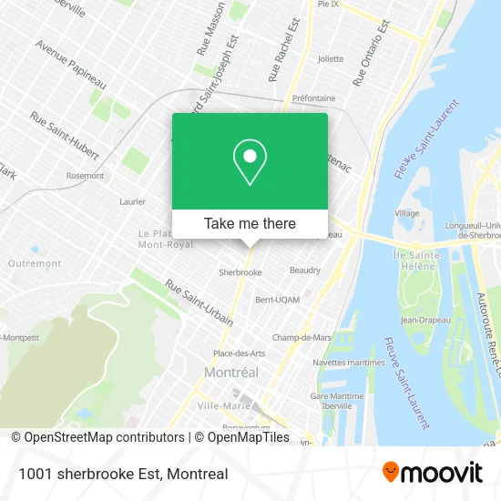 1001 sherbrooke Est map