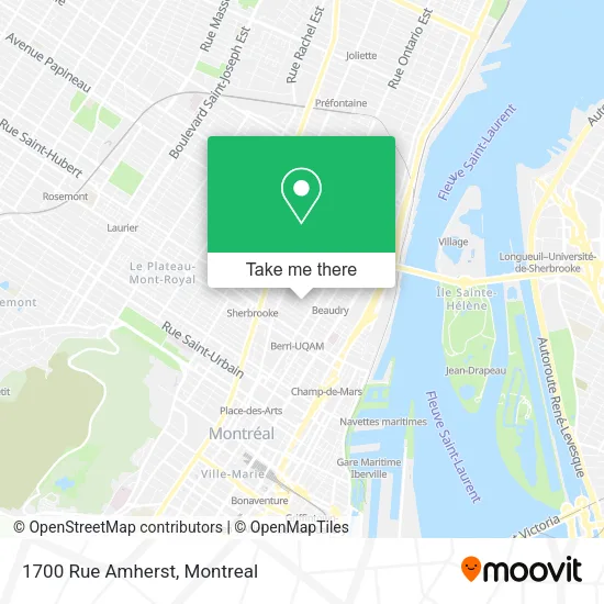1700 Rue Amherst map