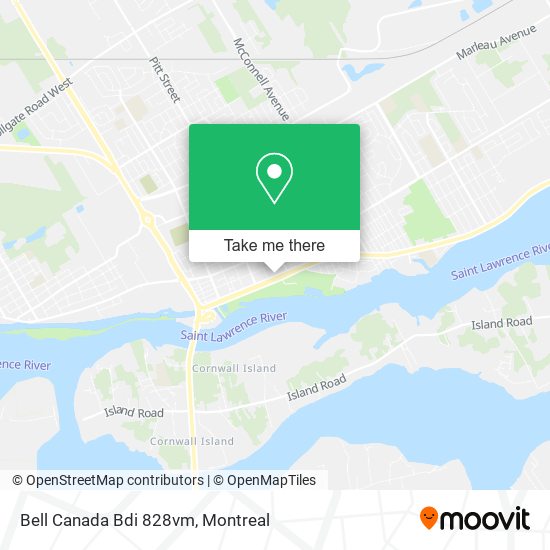 Bell Canada Bdi 828vm map