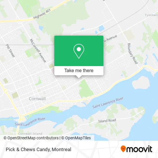 Pick & Chews Candy map