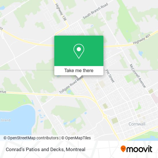 Conrad's Patios and Decks map