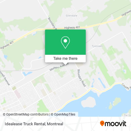 Idealease Truck Rental map