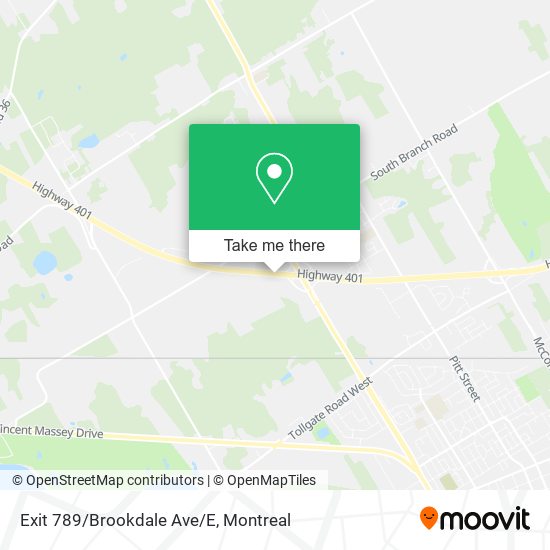 Exit 789/Brookdale Ave/E map