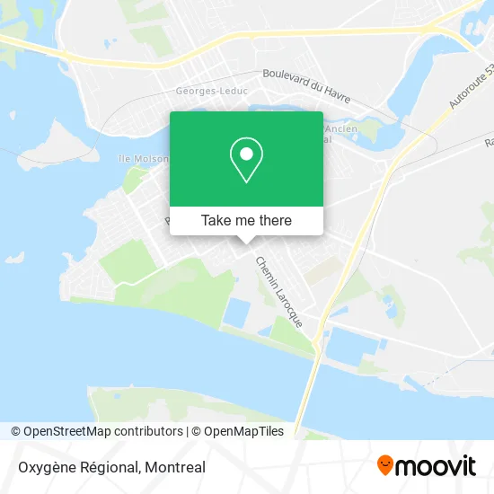 Oxygène Régional map