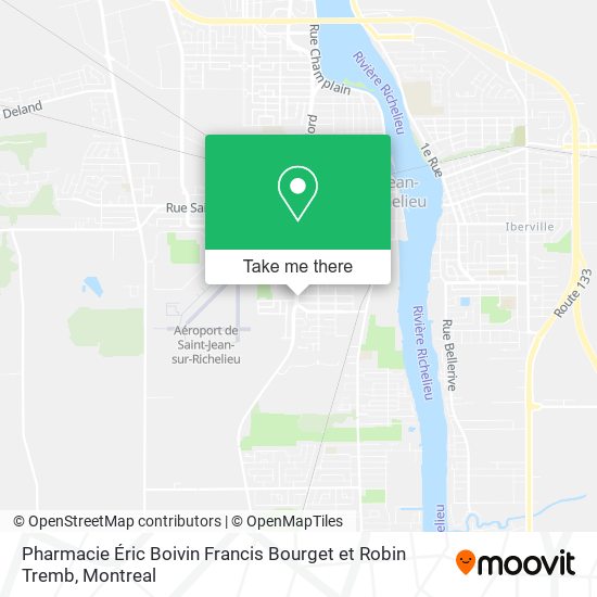 Pharmacie Éric Boivin Francis Bourget et Robin Tremb map