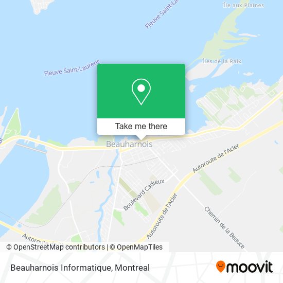 Beauharnois Informatique map