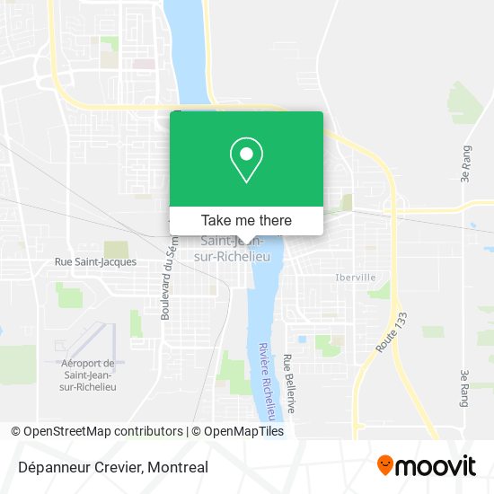 Dépanneur Crevier map