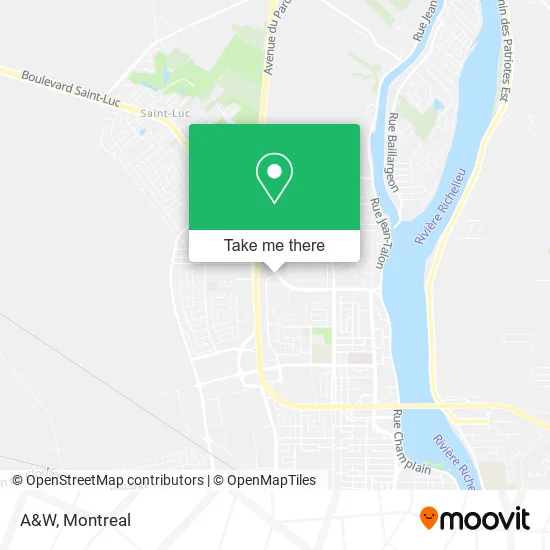 A&W map
