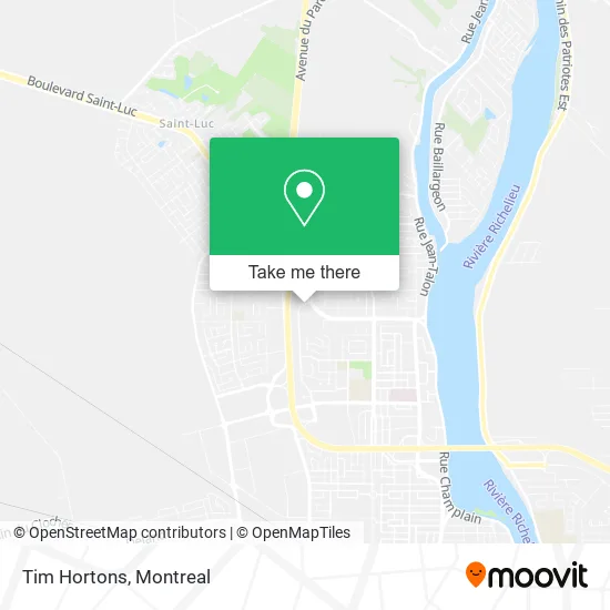 Tim Hortons map