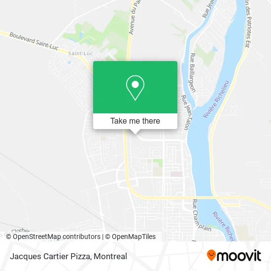 Jacques Cartier Pizza map