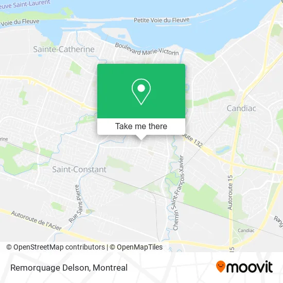 Remorquage Delson map