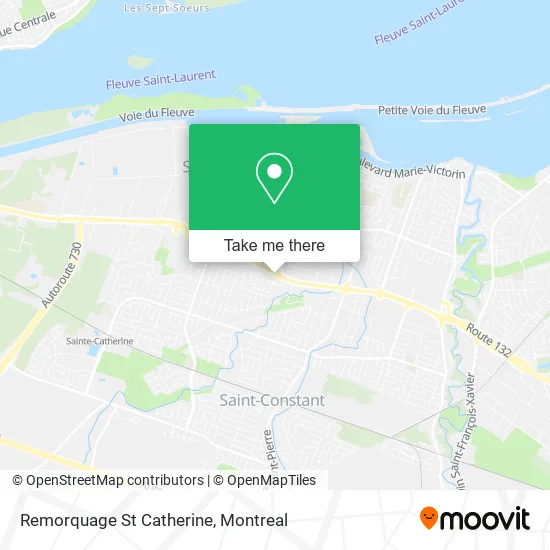 Remorquage St Catherine map