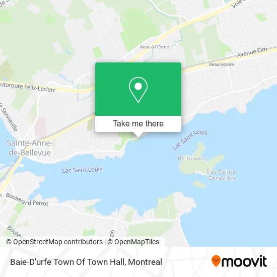 Baie-D'urfe Town Of Town Hall map