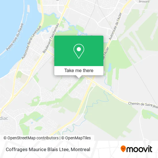 Coffrages Maurice Blais Ltee map
