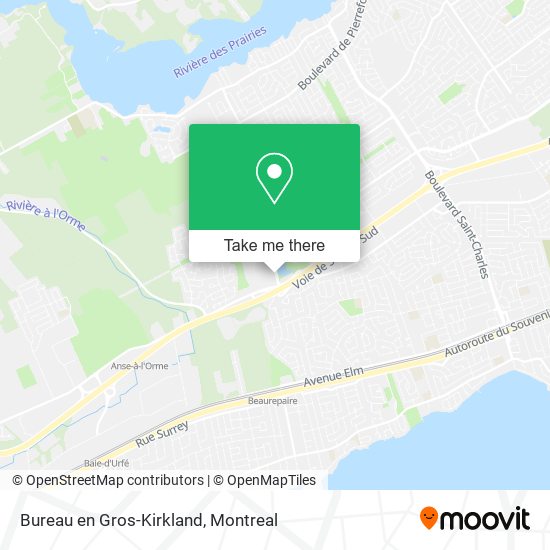 Bureau en Gros-Kirkland map