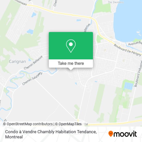 Condo à Vendre Chambly Habitation Tendance map