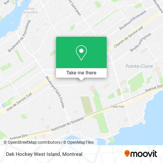 Dek Hockey West Island map