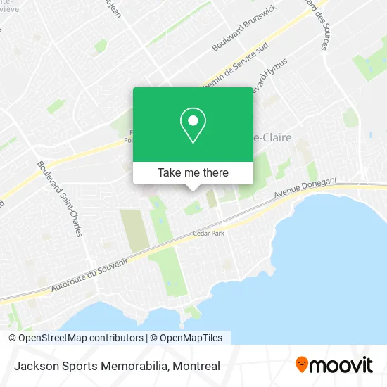 Jackson Sports Memorabilia map