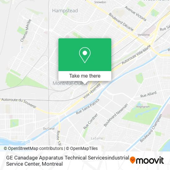 GE Canadage Apparatus Technical Servicesindustrial Service Center map