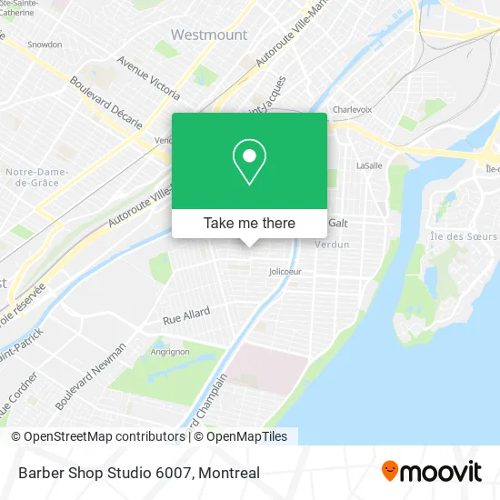 Barber Shop Studio 6007 map