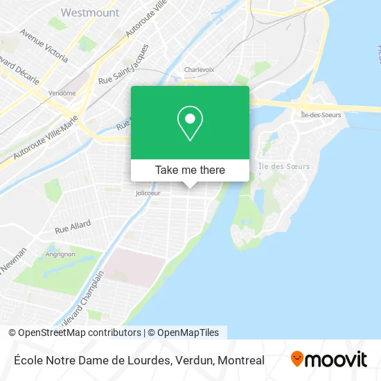 École Notre Dame de Lourdes, Verdun map