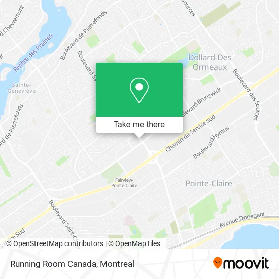 Running Room Canada map