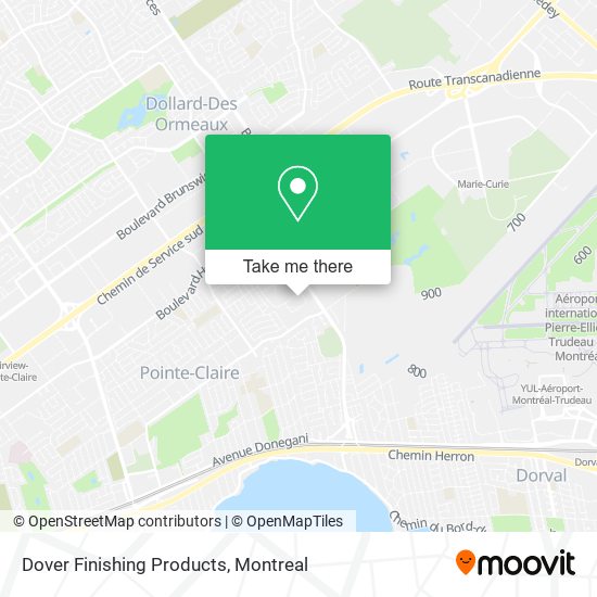 Dover Finishing Products map