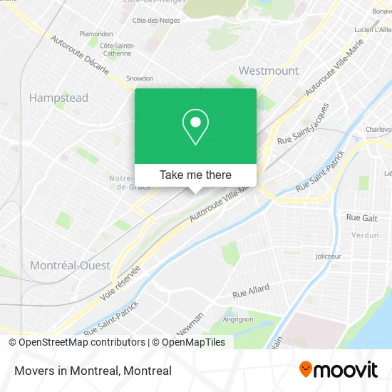 Movers in Montreal map