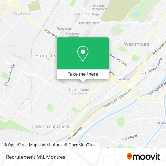 Recrutement Mtl map