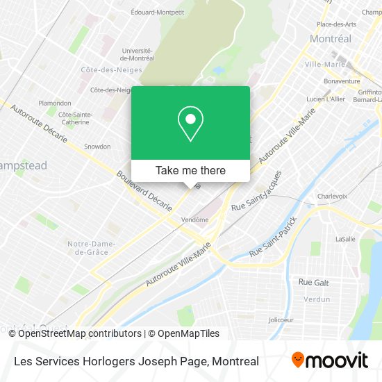 Les Services Horlogers Joseph Page map