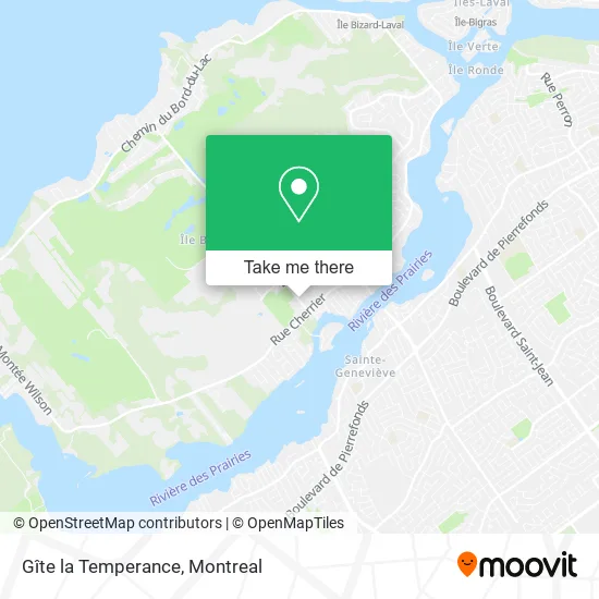 Gîte la Temperance map