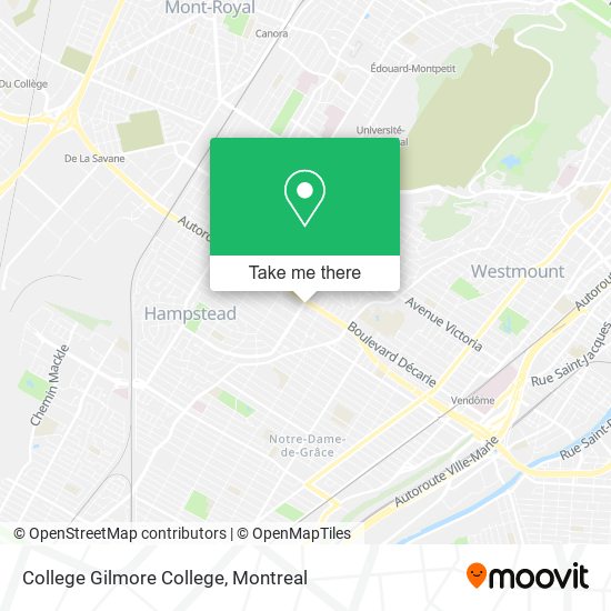 College Gilmore College map