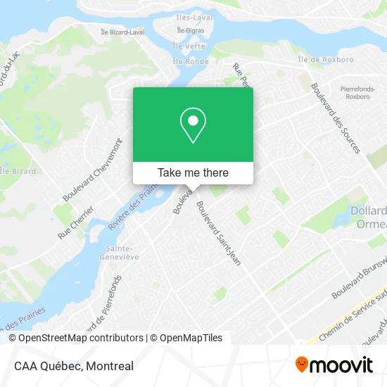 CAA Québec map