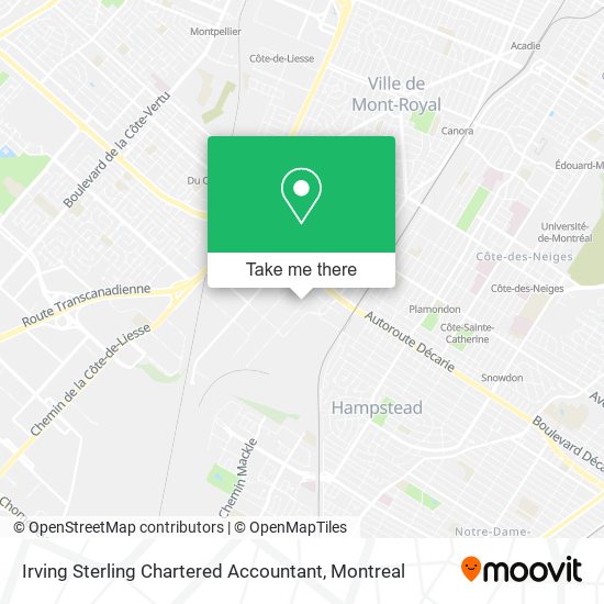 Irving Sterling Chartered Accountant map