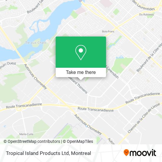 Tropical Island Products Ltd map