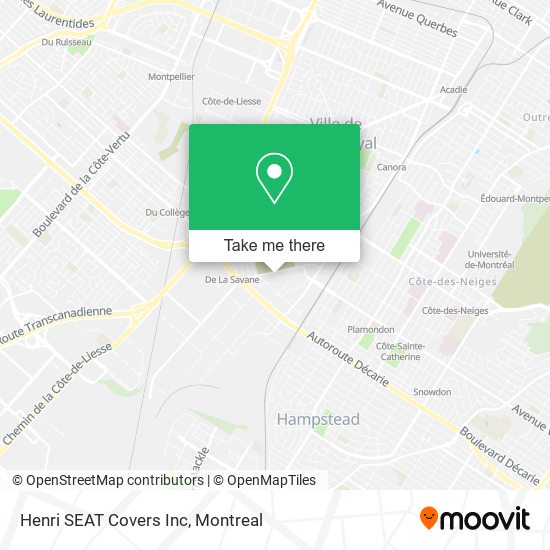 Henri SEAT Covers Inc map